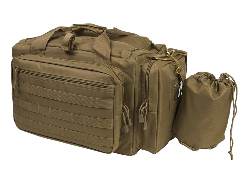 NcStar CVCRB2950T VISM Competition Range Bag with Padded Side Pockets, Lockable Zippers, Mag Pockets, Large D-Rings, Wide Padded Shoulder Strap Tan Finish