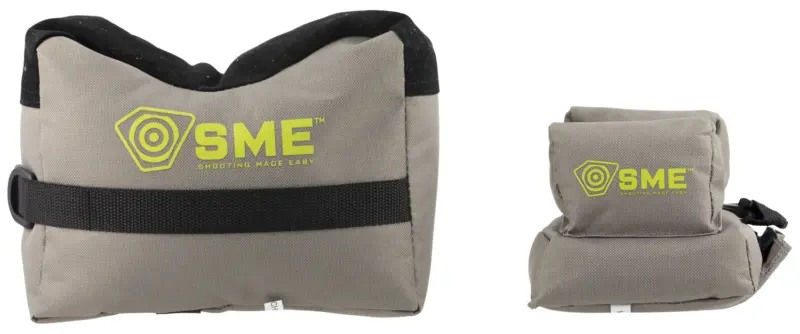 SME SMEGRF Front Rear Gun Rest Inert Poly Bead Filled Shooting Bags, Suede Leather Topper, Non-Slip Bottom, 600D Polyester