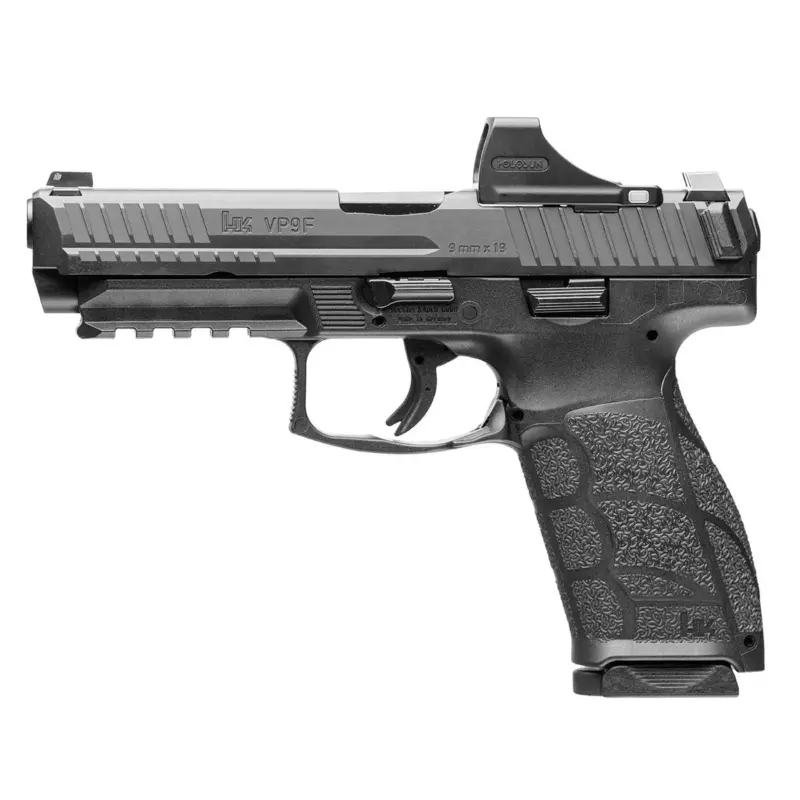 H VP9A1 F Handgun 9mm Luger 10rd Magazines (2) 4.53" Barrel Black Holosun SCS - CA Compliant
