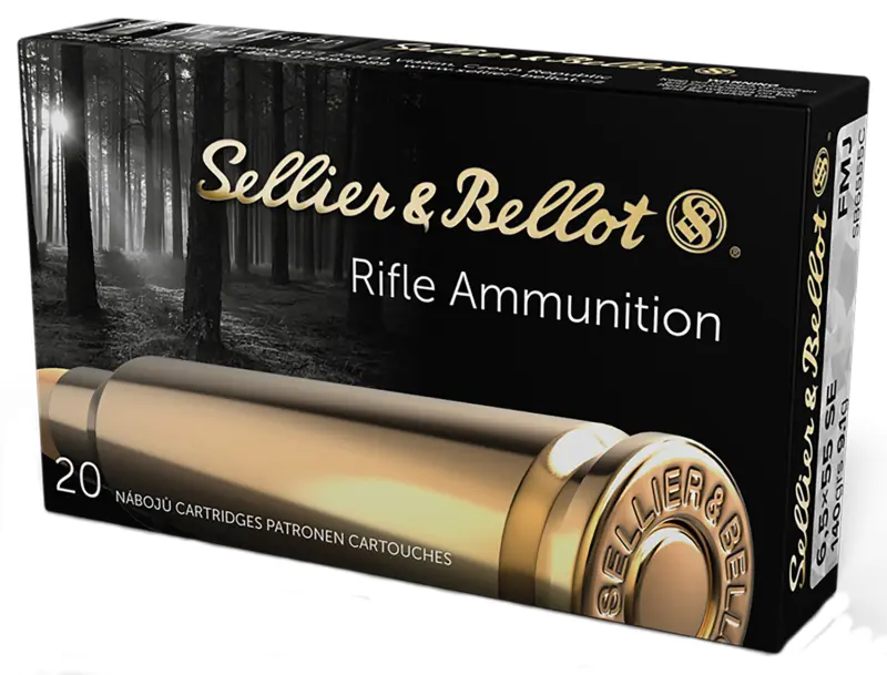 Sellier Bellot SB6555C Rifle 6.5x55Swedish 140gr Full Metal Jacket Boat Tail 20 Per Box/20 Case