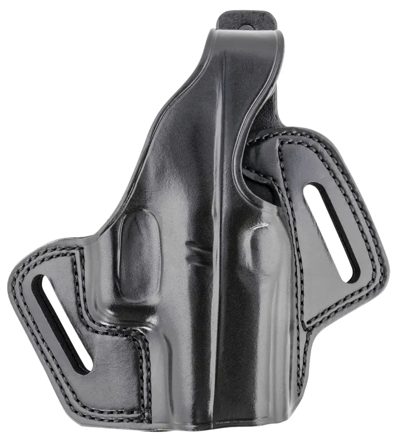 Galco FL800RB Fletch OWB Black Leather Belt Slide Compatible w/Glock 43/43X, Springfield Hellcat Belt Up to 1.75" Wide Right Hand