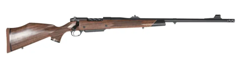 Weatherby MFT01N257WR6B Mark V Frontier Full Size 257 WBY Mag 3+1 24" + 2" Graphite Black Cerakote Threaded Barrel, Graphite Black Cerakote Steel Drilled Tapped Receiver, Oiled Walnut Monte Carlo St