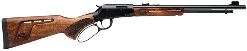 Savage Arms 46020 Revel Deluxe Full Size 22 LR 12+1 18" Black Threaded Barrel, Black Drilled Tapped Aluminum Receiver, Satin Walnut Fixed Stock, Right Hand