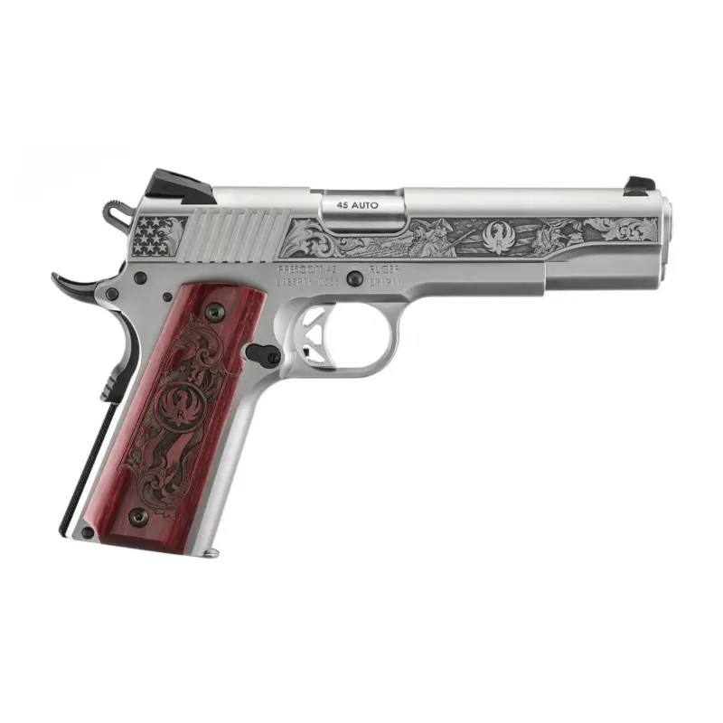 Ruger 250th Anniversary SR1911 Handgun 45acp 8(1)7(1)rd Magazines 5" Stainless Wood Grip