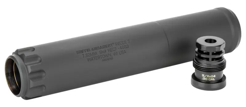 Griffin Armament GAREC7-W Recce 7 30 Cal 1.47"D Black Cerakote Stainless Steel 300 Win Mag Rated with Taper Mount