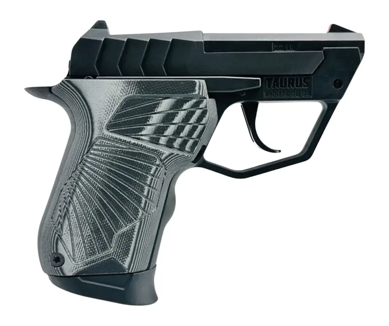 Taurus 1-22TUC131-GRG10 22TUC Micro-Compact Frame 22 LR 9+1 2.50" Black Barrel, Serrated Slide Black Polymer Frame, G10 Grip