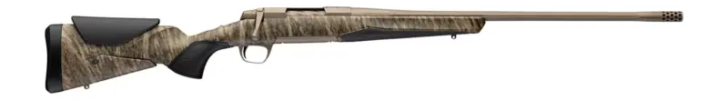 Browning 036146227 X-Bolt 2 Speed Full Size 7mm Rem Mag 3+1 26" Smoked Bronze Cerakote Fluted Threaded Barrel, Smoked Bronze Cerakote Steel Drilled Tapped Receiver, Mossy Oak Bottomland Adj Vari-Tec