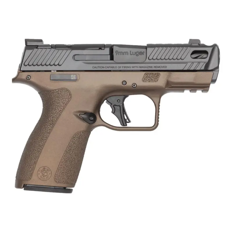 S PC Shield-X Carry Comp Midnight Bronze Handgun 9mm Luger 13(1)15(1)rd Magazines 3.6" Ported Barrel Thumb Safety