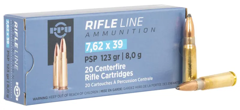 TR PP739P Metric Rifle Rifle Line 7.62x39mm 123 gr Pointed Soft Point 20 Per Box/ 50 Case