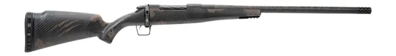 Fierce Firearms RGESC25CM18BTS Carbon Rogue 25 Creedmoor 3+1 18" Carbon Fiber Match Grade Threaded Barrel, Black Cerakote Stainless Steel Drilled Tapped Receiver, Trophy Camo LR Negative Comb Carbon