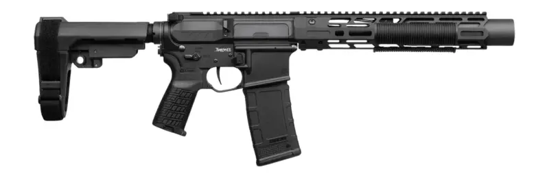 CMMG 30A0ED0-AB Zeroed Banshee Mk4 300 Blackout 30+1 6.50" Black Nitride Threaded Barrel, Black Armor Cerakote Aluminum Receiver w/Picatinny Rail, M-LOK Handguard, Black Polymer CMMG RipBrace, CMMG Ze