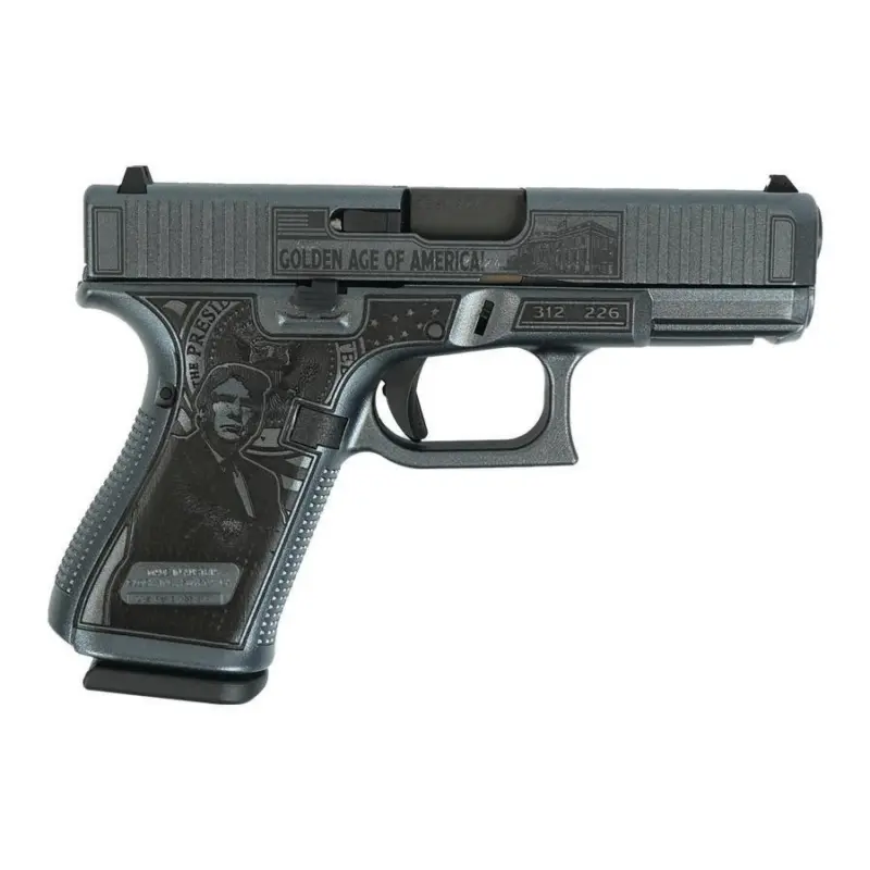 Glock G19 Gen 5 Custom "Trump 47th" Handgun 9mm Luger 15rd Magazines (3) 4.02" Barrel Austria