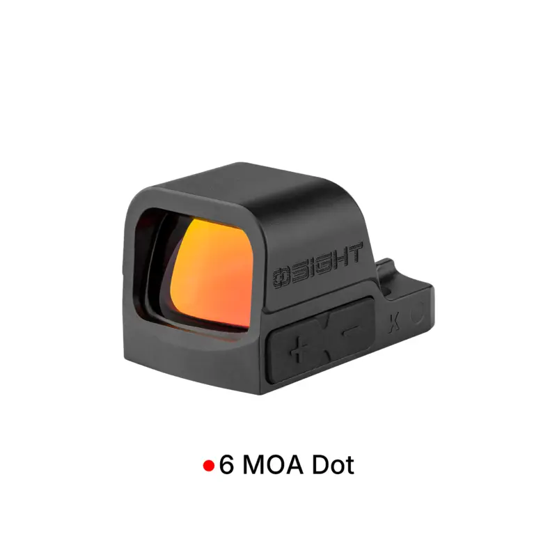 OSIGHT K, 6 MOA DOT OPEN RED DOT SIGHT RMSc FOOTPRINT, BLACK