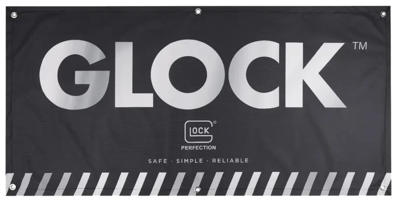 Glock AD02044 Fabric Banner  Black 4' x 2' - Glock