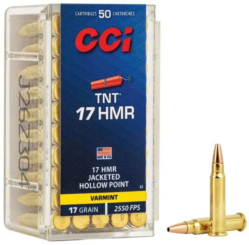 CCI 17 HMR 17GR TNT HOLLOW POINT 50 RD/BX 40 BX/CS