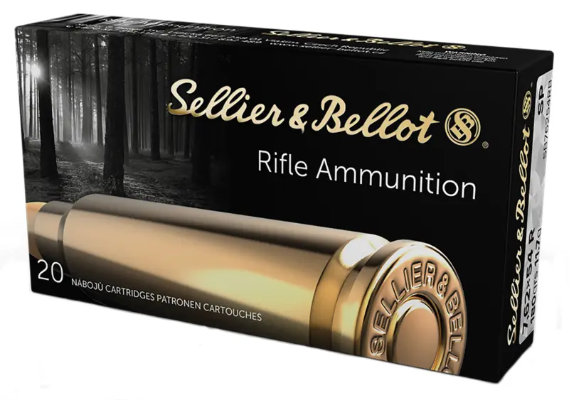 Sellier Bellot SB76254RB Rifle 7.62x54mmR 180gr Soft Point 20 Per Box/20 Case