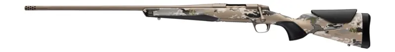 Browning 036125224 X-Bolt 2 Speed Full Size 270 Win 4+1 22" Smoked Bronze Cerakote Fluted Threaded Barrel Steel Drilled Tapped Receiver, Ovix Camo w/Black Overmold Adj Vari-Tech Synthetic Stock, L