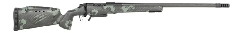 Fierce Firearms RIVSCX22CM22BF Carbon Rival XP 2.0 22 Creedmoor 3+1 22" Carbon Fiber Match Grade Barrel, Black Cerakote Stainless Steel Drilled Tapped Receiver, Forest Camo Push Button Adj Cheek Pie