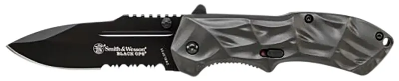 Smith Wesson Knives SWBLOP3CP Black Ops 3.40" Folding Tanto Plain 4034 SS Blade Aluminum Handle Includes Pocket Clip
