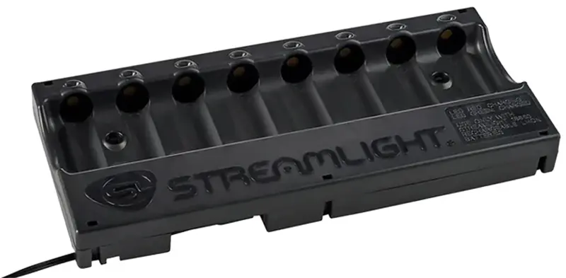 Streamlight 20234 8-Unit Bank Charger Black SL-59/CR123A Battery 100V/120V/AC