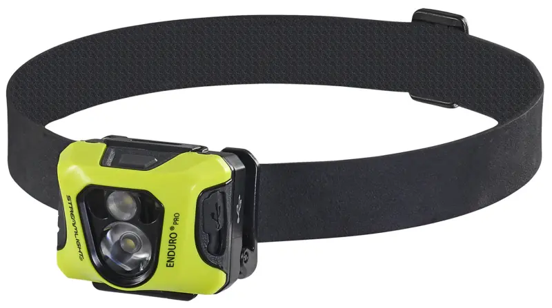 Streamlight 61436 Enduro Pro W/Dual Lock 15/25/50/90/145/200 Lumens White LED Bulb Black/Yellow 95 Meters Distance