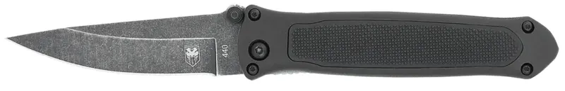 CobraTec Knives BLKHRQS Quick Strike 3.25" Folding Drop Point Plain Stonewashed 440 SS Blade, 4.50" G10 Handle
