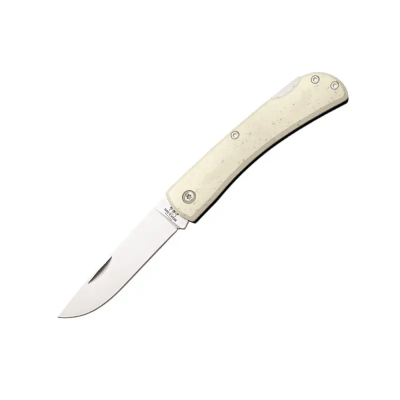 Bear Son Locking Farmhand Folding Knife 2-3/4" Drop Point Blade White Smooth Bone
