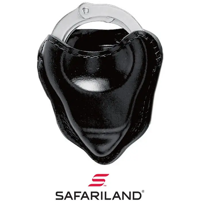 Handcuff Pouch with Open Top fits 2.25 inch Belts Nylon Look Black