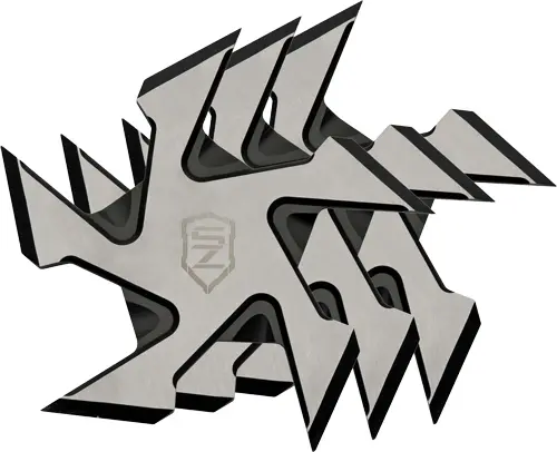 SZCO SIERRA ZULU 4" BUZZSAW - THROWING STAR SET 3PACK W/SHTH