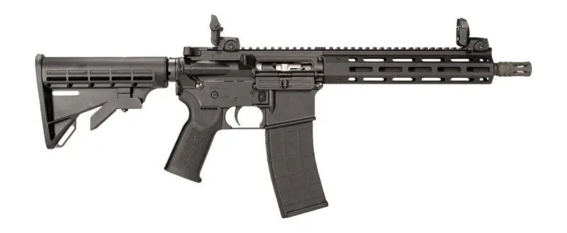 Tippmann Arms A101174 M4-22 Elite SBR 22 LR 25+1 11" Black Parkerized Threaded Barrel, Matte Black Aluminum Receiver w/Picatinny Rail, M-LOK Handguard, Adjustable Black Polymer Stock, Black Gen2 Grip