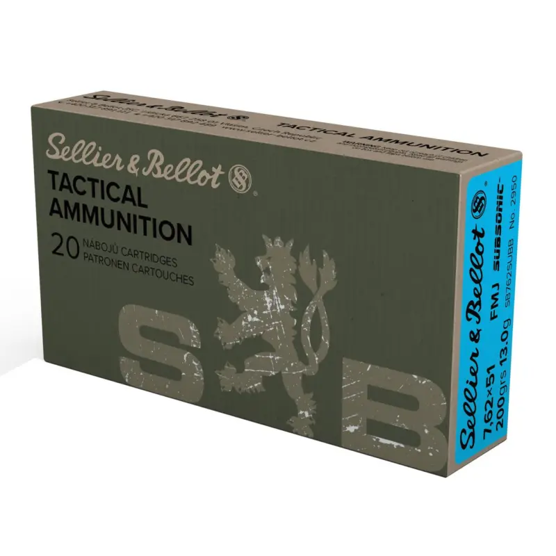 S Tactical Rifle Ammunition 7.62X51 NATO 200gr FMJ 1030 fps 20/ct