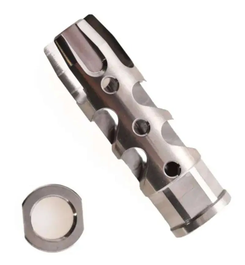 FOSTECH 5.56 STRAKE BRAKE FOR AR15 IN TITANIUM