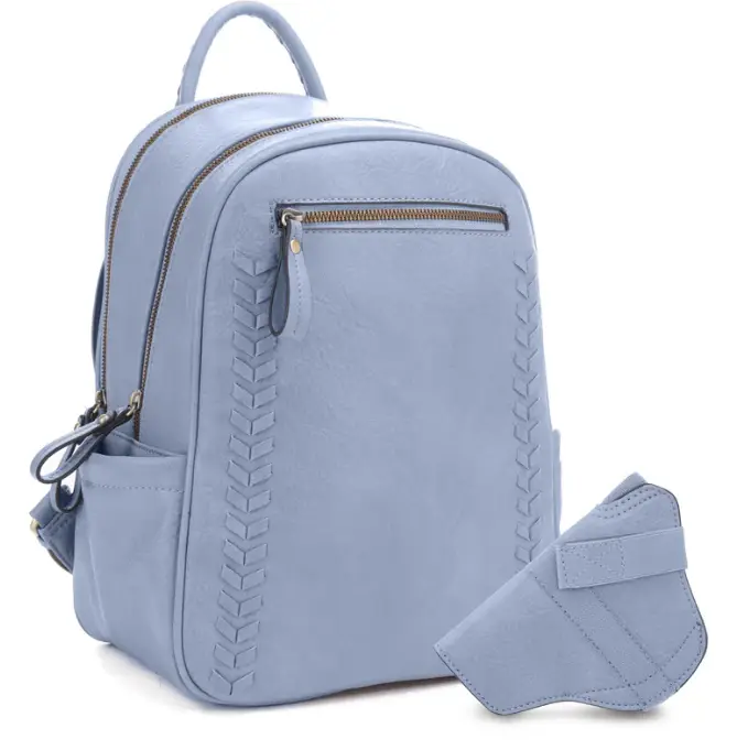 JESSIE JAMES MADISON CONCEALED CARRY BACKPACK PURSE 13.4 H X 9.6 W X 6.25 D ( BLUE )
