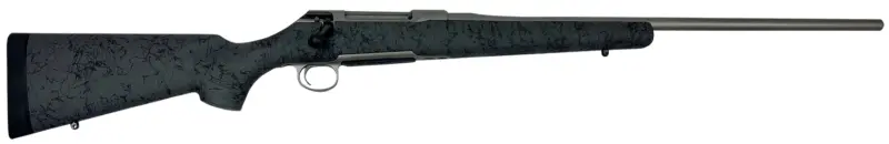 Sauer S1HSGP65C 100 6.5 PRC Caliber with 4+1 Capacity, 24" Barrel, Gray Cerakote Metal Finish Gray Black Webbed Fixed HS Precision Stock Right Hand (Full Size)