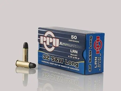 PPU Handgun Ammunition .32 S Long 98 gr LRN 705 fps 50/ct