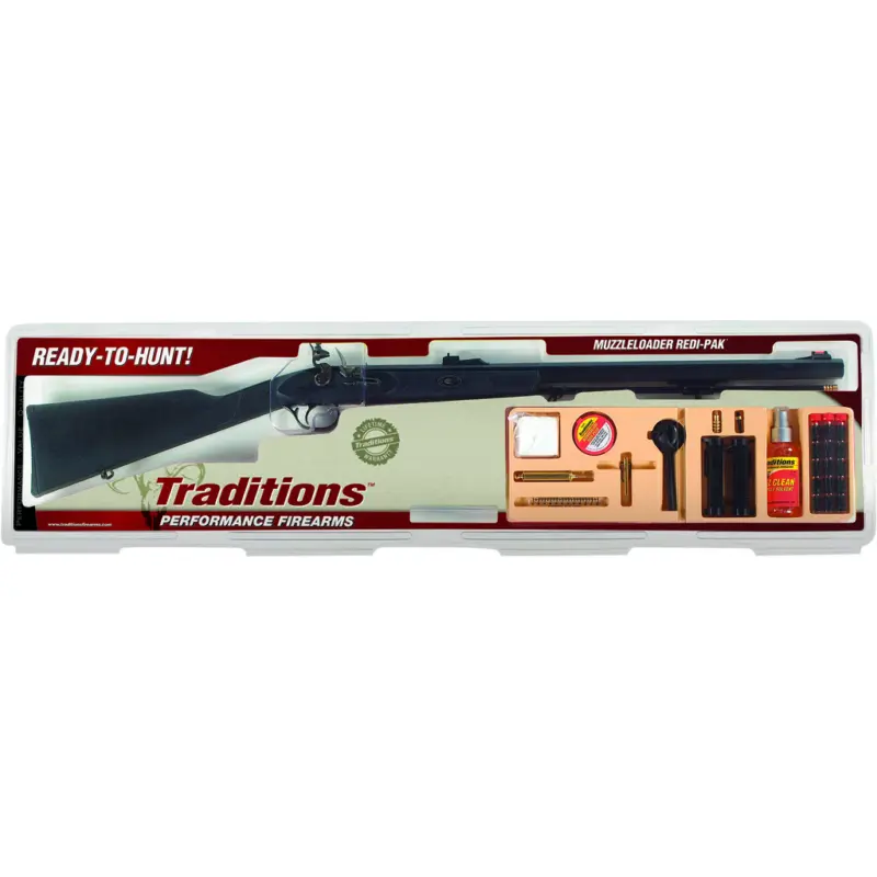 Traditions PA Pellet Ultralight Flintlock Redi-Pak .50 Cal. 26 in. Black CeraKote Syn Black