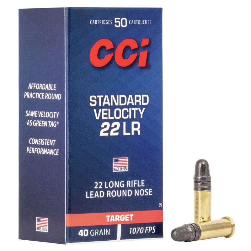 CCI RIMFIRE AMO 22LR STD VELOCITY PAPER BOX 10- 50RD (10-10PKs PER CASE))